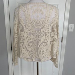 Cream lace cardigan